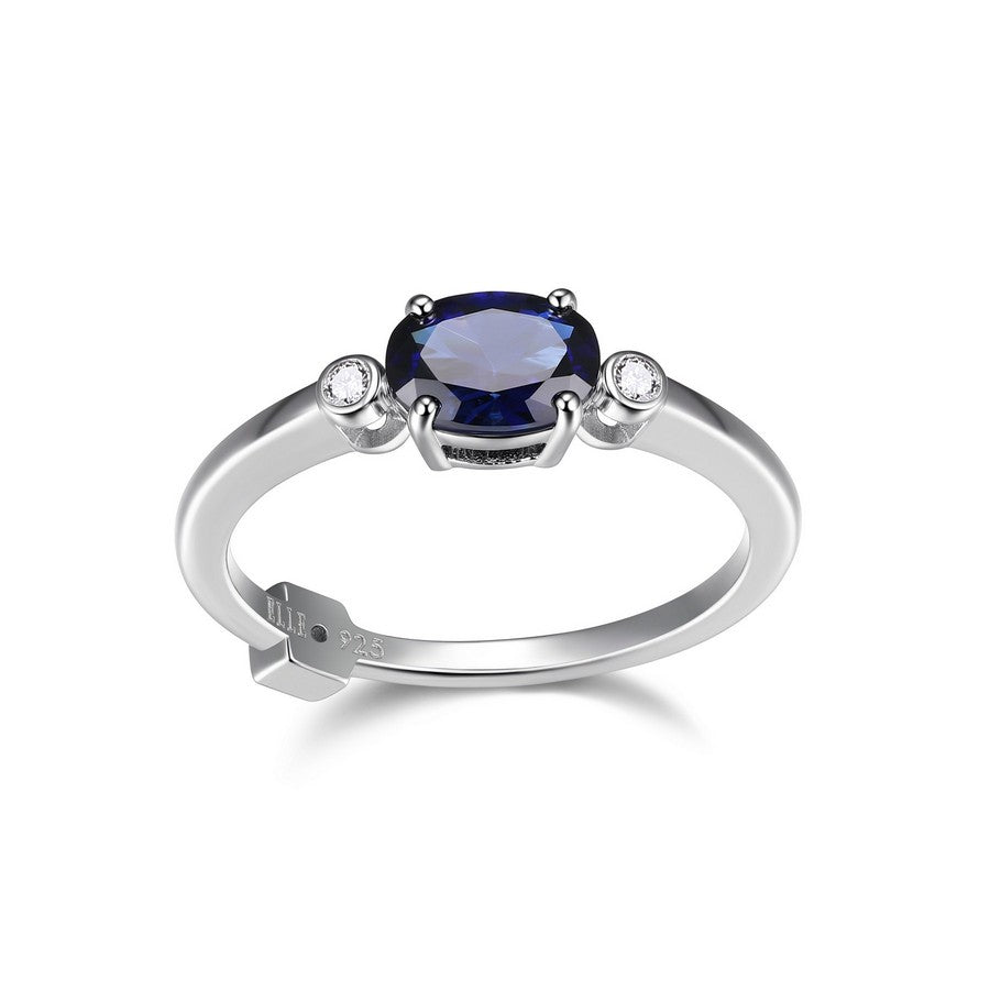 Bague saphir synthétique bleu ELLE en argent 925