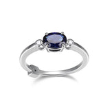 Bague saphir synthétique bleu ELLE en argent 925