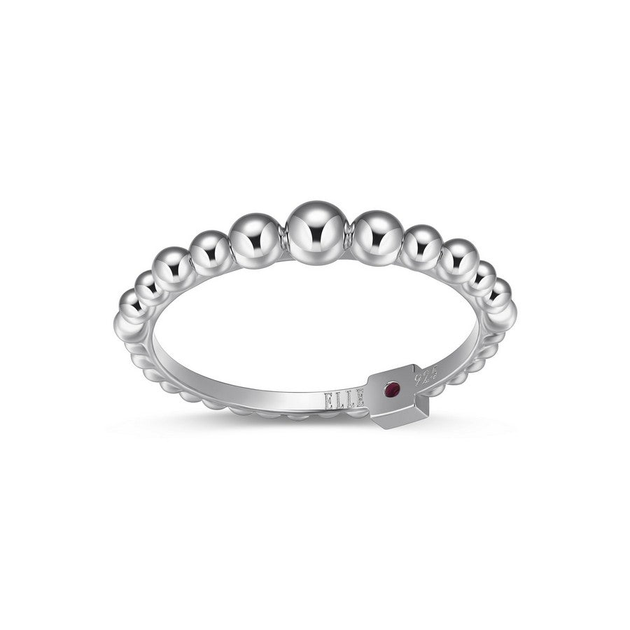 Bague à billes ELLE en argent 925 plaqué rhodium