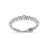 Bague à billes ELLE en argent 925 plaqué rhodium
