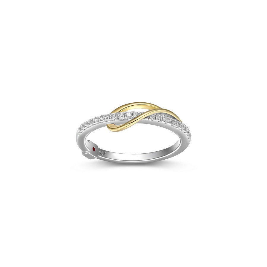 Bague deux tons ELLE en argent 925 plaqué or