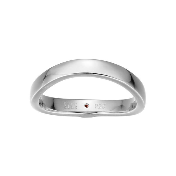 Bague minimaliste ELLE en argent 925 plaqué rhodium