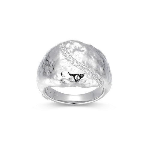 Bague dôme Galaxy ELLE en argent 925 plaqué rhodium