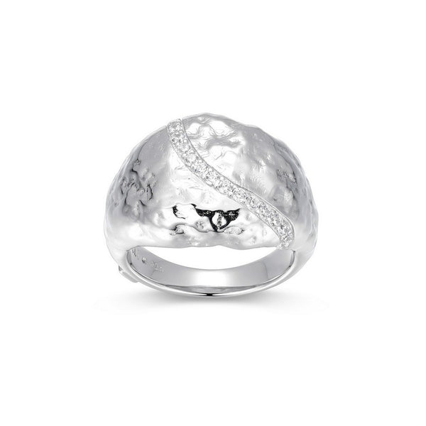 Bague dôme Galaxy ELLE en argent 925 plaqué rhodium
