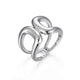 Bague Citadel ouverte ELLE en argent 925 plaqué rhodium