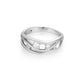 Bague ondulée ELLE en argent 925 et zircon cubique