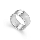 Bague large sculptée ELLE en argent 925 plaqué rhodium