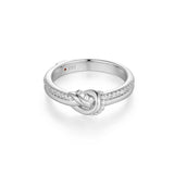 Bague nœud torsadé ELLE en argent 925 plaqué rhodium