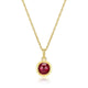 Collier rubis synthétique Reign en argent 925 plaqué or
