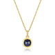 Collier à pendentif saphir Reign en argent 925 plaqué or