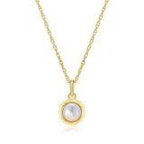 Collier pendentif nacre blanche Reign en argent 925