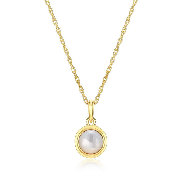 Collier pendentif nacre blanche Reign en argent 925