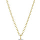 Collier Pendentif Zircon Solitaire Plaqué Or – Reign Argent 925