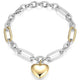 Bracelet Maillons Pendentif Cœur Bicolore – Reign Argent 925