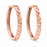 Boucles d'Oreilles Huggies Coupe Diamant Or 10K