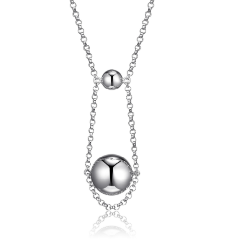Collier ELLE argent 925 pendentif disque martelé