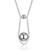 Collier ELLE argent 925 pendentif disque martelé
