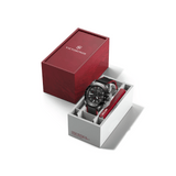 Montre chronographe Victorinox Swiss Army 42 mm noire, dans son coffret