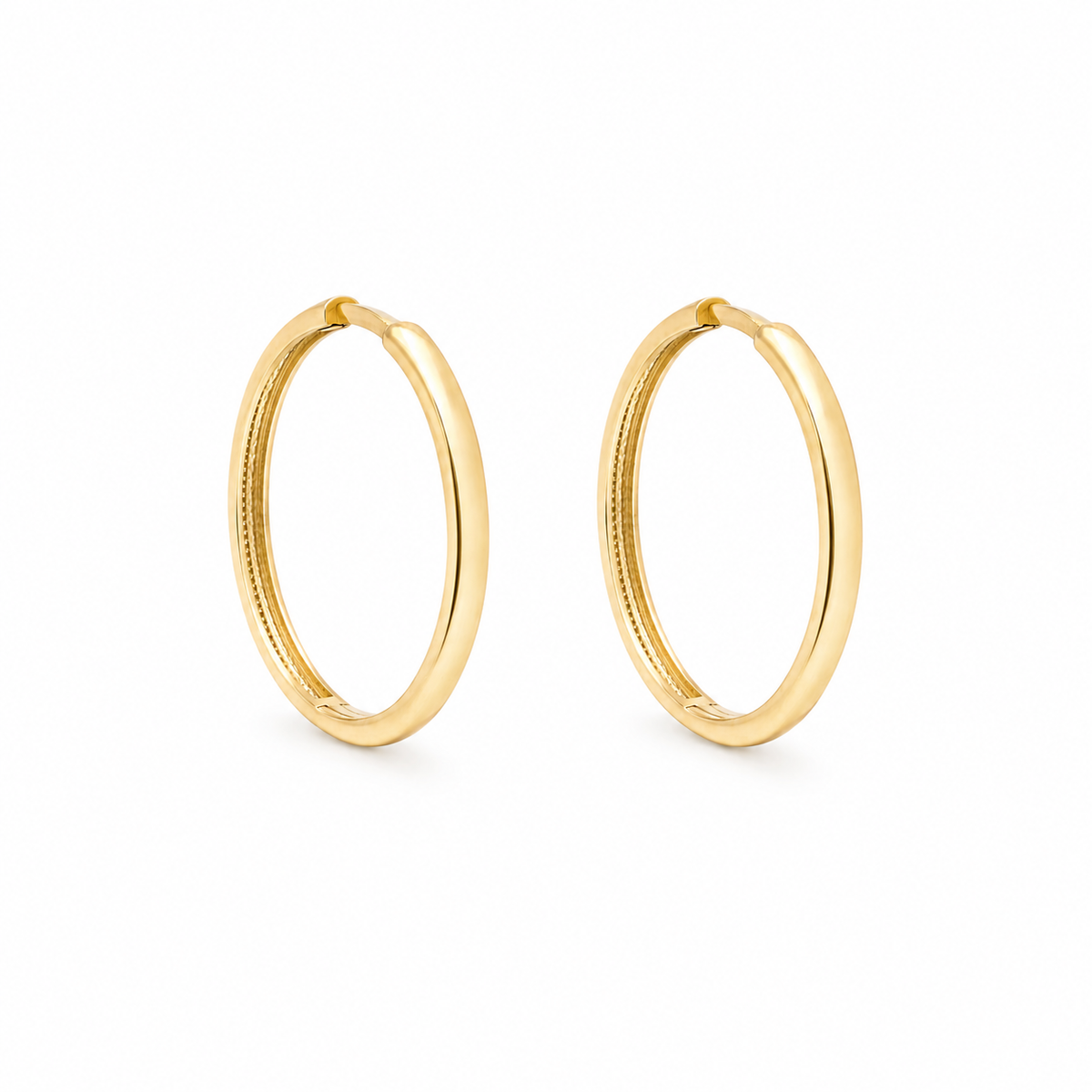 Boucles d'Oreilles Huggies Lisses Or 10K