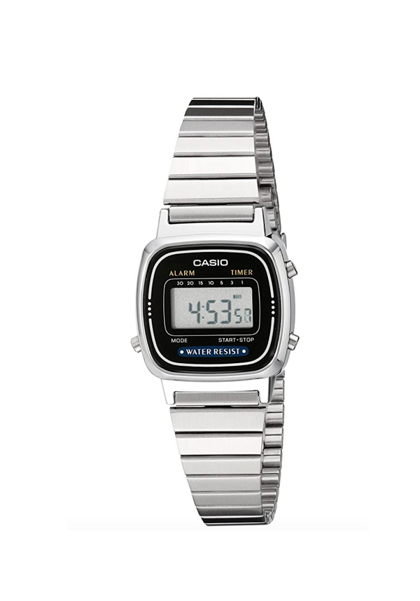 Montre Casio LA670WA-1WCB digitale acier