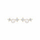 Boucles d’oreilles Reign perle et zircon en argent 925 plaqué or