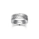 Bague chevron texturée Ethos pour homme en argent 925