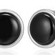 Boucles d'Oreilles Clous Agate Noire 8mm – Elle Argent 925