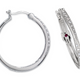 Boucles ELLE argent 925 torsade et zircons