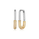 Boucles d’oreilles huggies bicolores Reign en argent 925