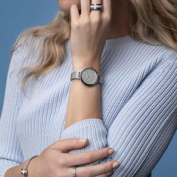Bering Classic Argent Maille Acier