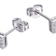 Boucles d'Oreilles Clous Carrées Zircon – Reign Argent 925