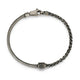 Bracelet Ethos mailles serpent et blé, argent 925 gunmetal