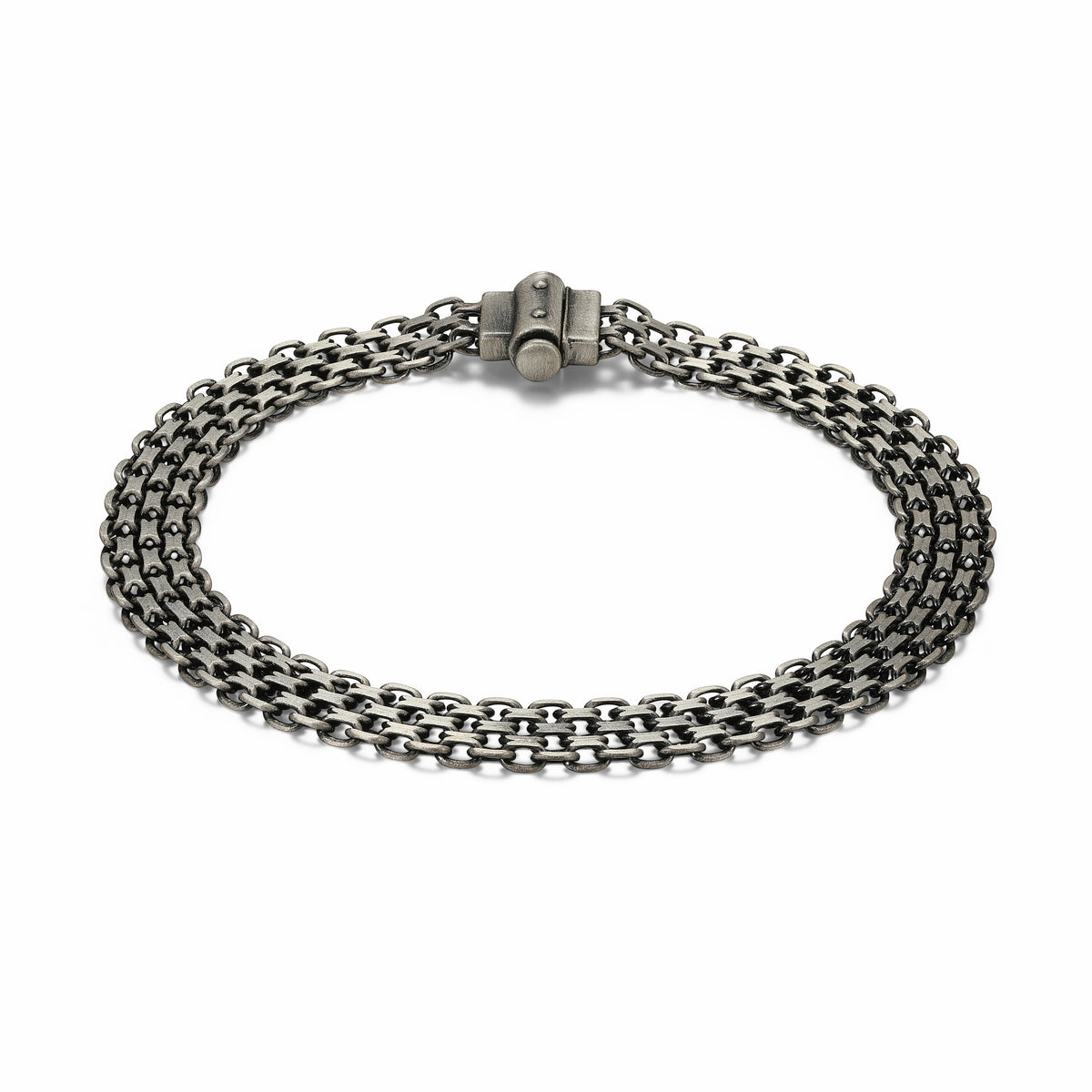 Bracelet maille bismark Ethos argent 925 finition gunmetal — vue 2