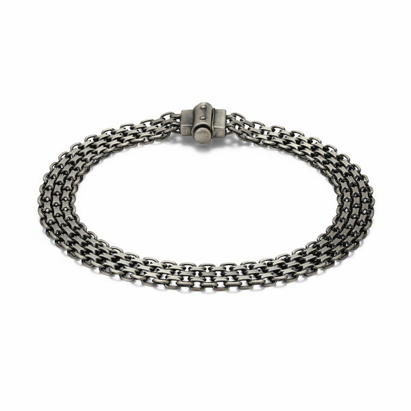 Bracelet maille bismark Ethos argent 925 finition gunmetal — vue 2