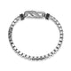 Bracelet maille box Ethos argent 925, saphirs noirs