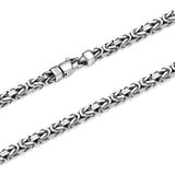 Bracelet à maille byzantine Ethos en argent 925 plaqué rhodium — vue 3