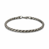 Bracelet Ethos maille cubaine gunmetal en argent 925 — vue 2