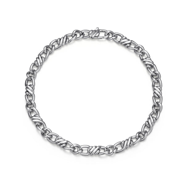 Bracelet chaîne gourmette fantaisie Ethos argent 925