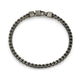 Bracelet Ethos maille franco argent 925, finition gunmetal