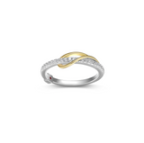Bague Poire Zircon Deux Tons – Elle Argent 925
