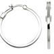 Boucles d'Oreilles Créoles Tube Carré 28mm – Elle Argent 925