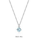 Collier Pendentif Topaze Bleu Ciel et Diamants Labo – Elle Argent 925