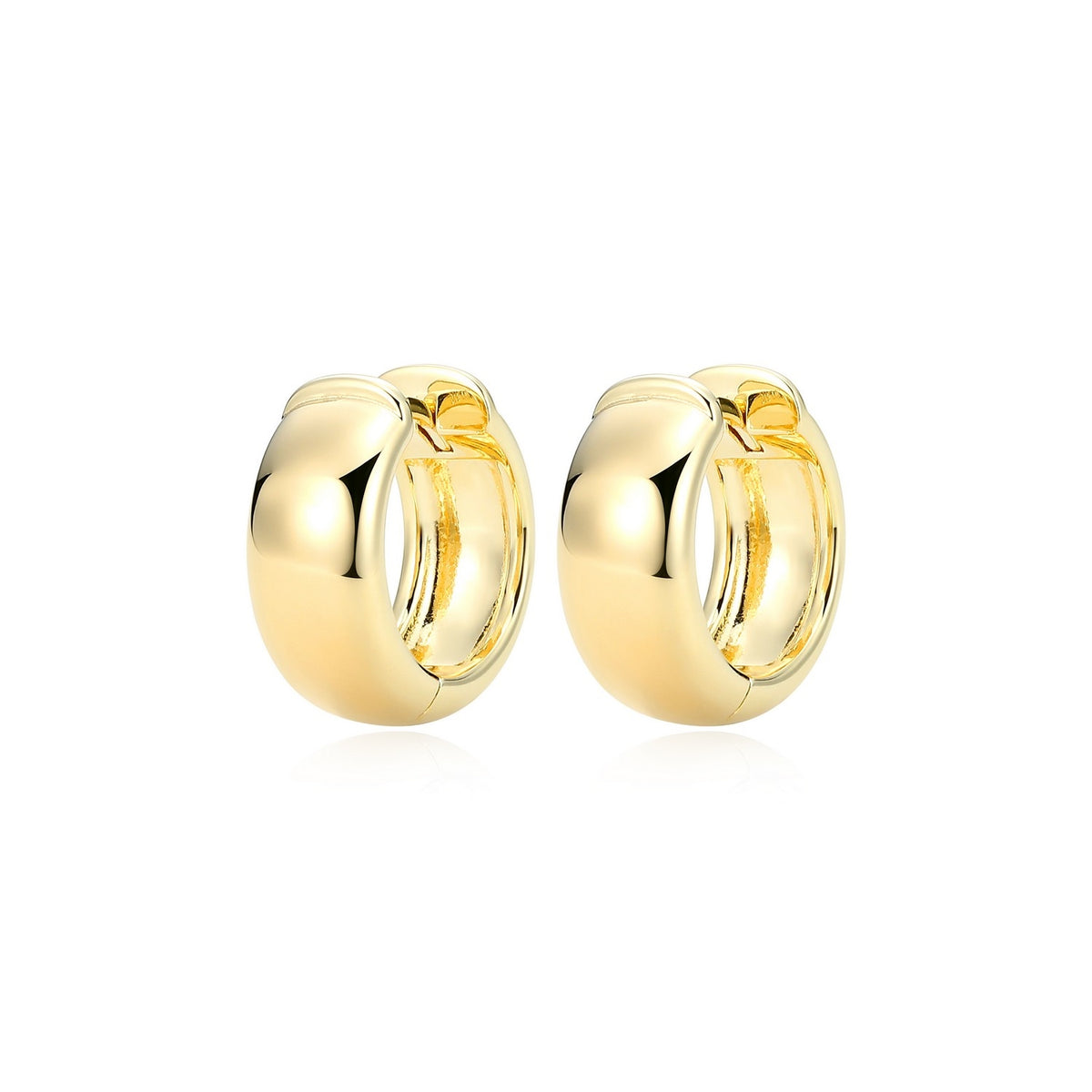 16mm Chunky Huggie Hoop Earrings – Reign Sterling Silver