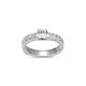 Bague Tressée Saphir Blanc Créé – Elle Argent 925