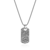 Collier Ethos pendentif dog tag reptile argent 925