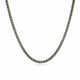 Collier Ethos maille franco gunmetal 24 po argent 925
