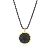 Collier Ethos pendentif disque saphir noir, argent 925