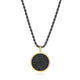 Collier Ethos pendentif disque saphir noir, argent 925