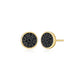 Clous d’oreilles Ethos saphir noir, argent 925 bicolore