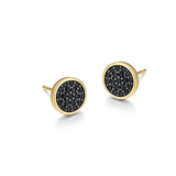 Clous d’oreilles Ethos saphir noir, argent 925 bicolore — vue 2
